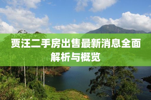 賈汪二手房出售最新消息全面解析與概覽