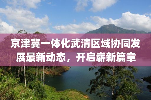 京津冀一體化武清區(qū)域協(xié)同發(fā)展最新動態(tài)，開啟嶄新篇章