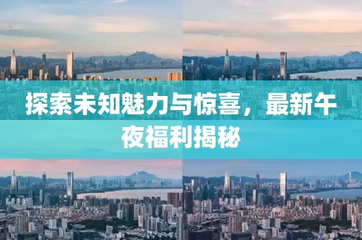 探索未知魅力與驚喜，最新午夜福利揭秘