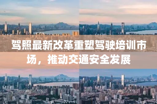 駕照最新改革重塑駕駛培訓(xùn)市場(chǎng)，推動(dòng)交通安全發(fā)展