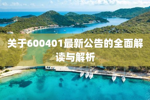 關(guān)于600401最新公告的全面解讀與解析