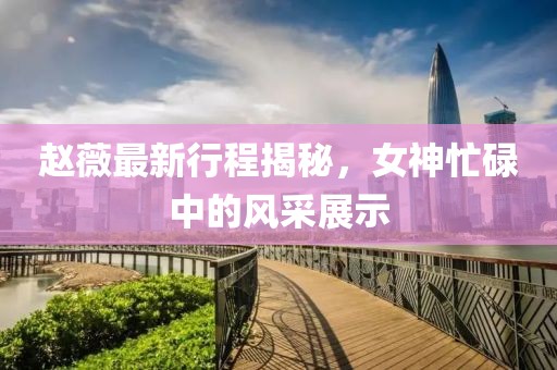 趙薇最新行程揭秘，女神忙碌中的風(fēng)采展示