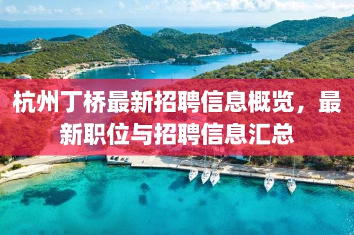 杭州丁橋最新招聘信息概覽，最新職位與招聘信息匯總