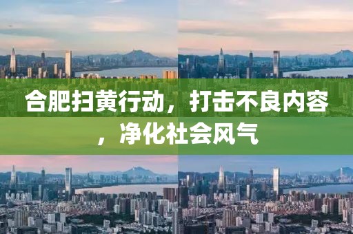 合肥掃黃行動，打擊不良內(nèi)容，凈化社會風(fēng)氣