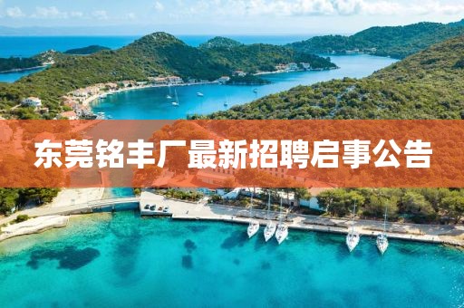 東莞銘豐廠最新招聘啟事公告