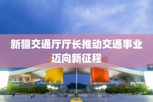 新疆交通廳廳長推動(dòng)交通事業(yè)邁向新征程