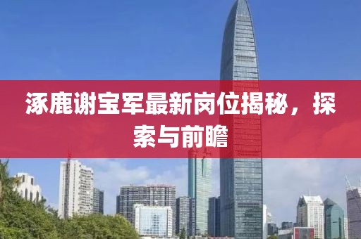 涿鹿謝寶軍最新崗位揭秘，探索與前瞻