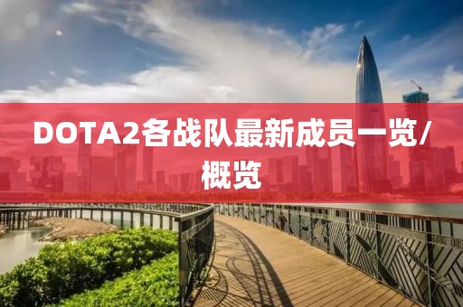 DOTA2各戰(zhàn)隊最新成員一覽/概覽