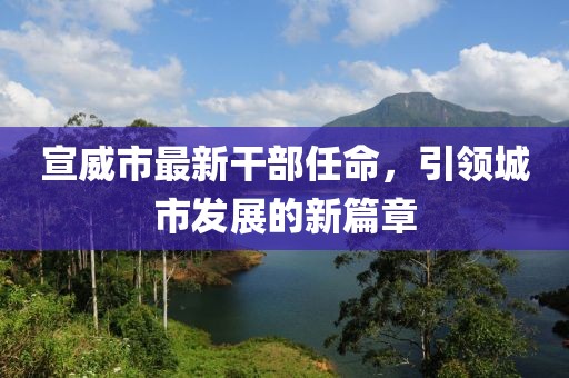 宣威市最新干部任命，引領(lǐng)城市發(fā)展的新篇章