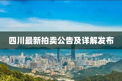 四川最新拍賣(mài)公告及詳解發(fā)布