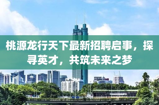 桃源龍行天下最新招聘啟事，探尋英才，共筑未來之夢