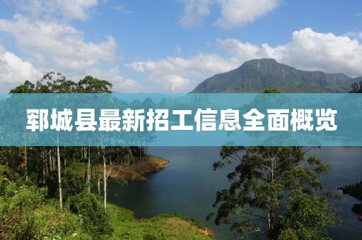 鄆城縣最新招工信息全面概覽