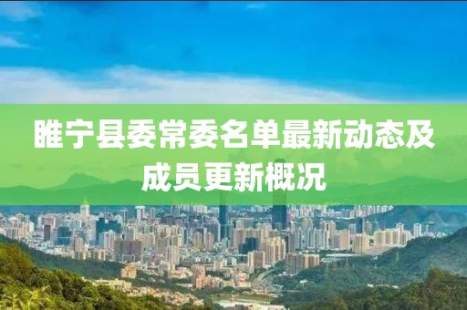 睢寧縣委常委名單最新動(dòng)態(tài)及成員更新概況