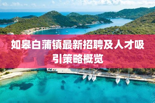 如皋白蒲鎮(zhèn)最新招聘及人才吸引策略概覽