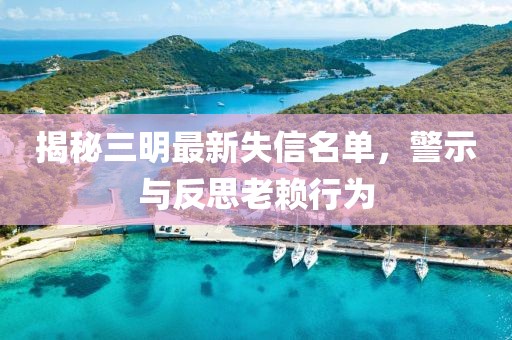 揭秘三明最新失信名單，警示與反思老賴行為