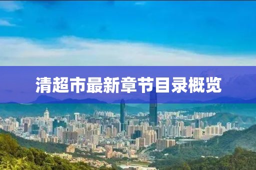 清超市最新章節(jié)目錄概覽