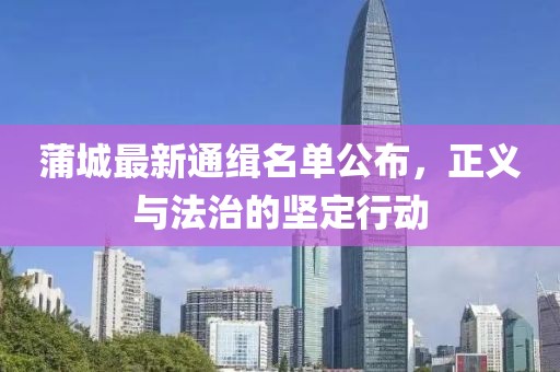 蒲城最新通緝名單公布，正義與法治的堅(jiān)定行動(dòng)