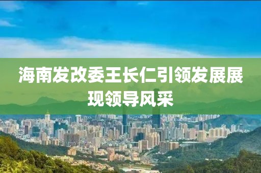 海南發(fā)改委王長仁引領(lǐng)發(fā)展展現(xiàn)領(lǐng)導(dǎo)風(fēng)采