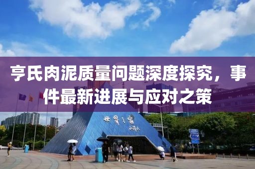 亨氏肉泥質(zhì)量問(wèn)題深度探究，事件最新進(jìn)展與應(yīng)對(duì)之策