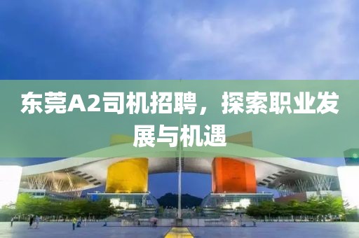 東莞A2司機(jī)招聘，探索職業(yè)發(fā)展與機(jī)遇
