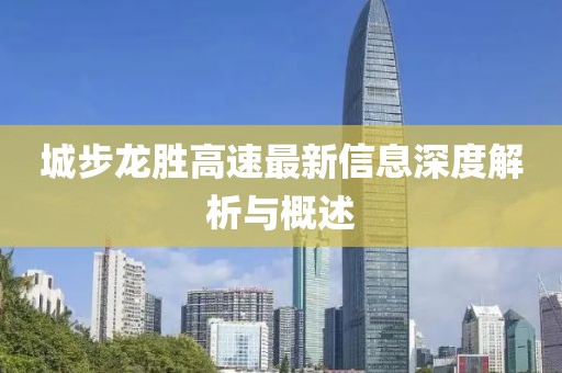城步龍勝高速最新信息深度解析與概述