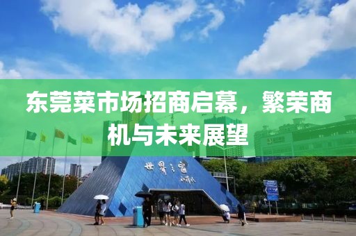 東莞菜市場招商啟幕，繁榮商機(jī)與未來展望