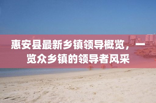 惠安縣最新鄉(xiāng)鎮(zhèn)領(lǐng)導(dǎo)概覽，一覽眾鄉(xiāng)鎮(zhèn)的領(lǐng)導(dǎo)者風(fēng)采