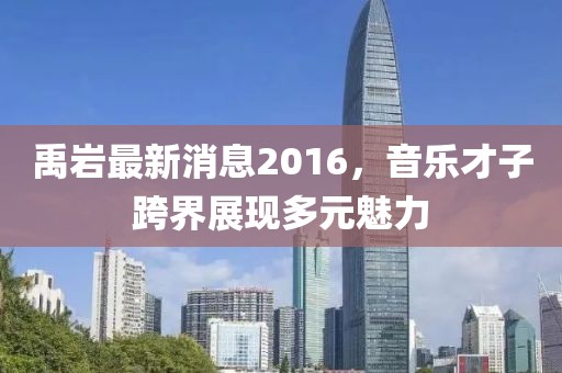 禹巖最新消息2016，音樂才子跨界展現(xiàn)多元魅力