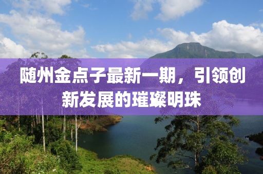 隨州金點(diǎn)子最新一期，引領(lǐng)創(chuàng)新發(fā)展的璀璨明珠