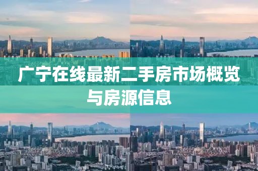 廣寧在線最新二手房市場概覽與房源信息