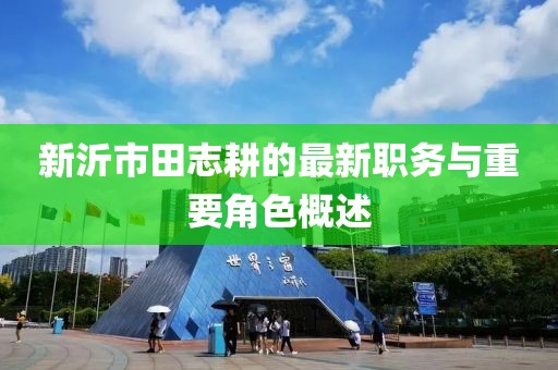 新沂市田志耕的最新職務(wù)與重要角色概述